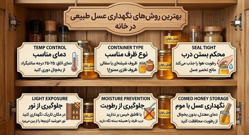بهترین روش نگهداری عسل در خانه